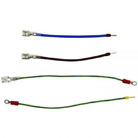 Custom Insulated and Semi-Insulated Terminal Wire Harness Processing - Customized terminal wire harnesses with bare, round, and Y-type connectors