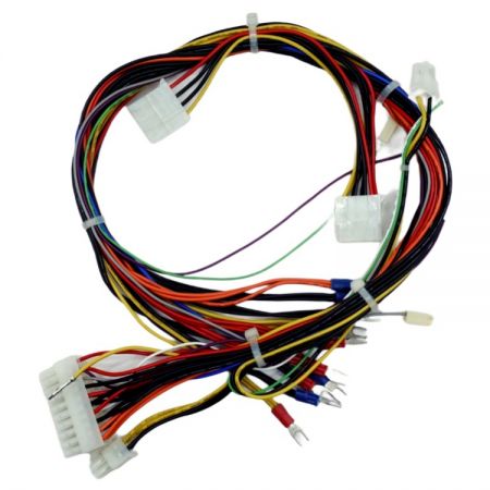 ATX Power Transmission Cable with Molex 3901-2200, TE 1-480424-0, and 3.7∮ VINYL Terminals - ATX power transmission wire harness with multiple connectors and durable wiring