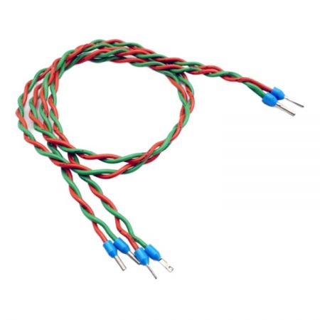 Custom UL1007 20AWG Wire Harness with European Ferrule Terminals for Industrial Systems - Twisted wire with ferrule terminals, offering enhanced flexibility and durability