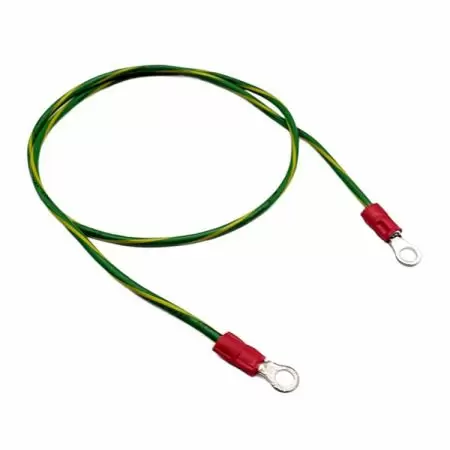 4.3∮ Dual-Ended Automotive Wire with Custom Earth Lead Harness Solutions - Earth ground wire with double ring terminals, ideal for grounding