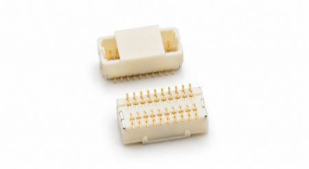 Wire-to-board connector with socket and terminal structure for electronic signal and power connection.