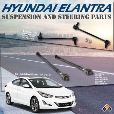 Terminal de direção e ligações da barra estabilizadora do Hyundai Elantra & Kia e-Niro