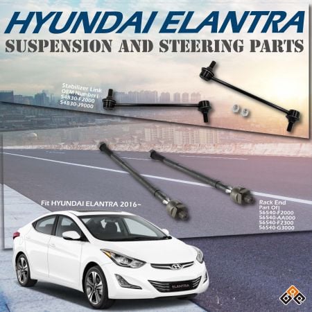 Hyundai Elantra & Kia e-Niro Extremo de cremallera y enlaces de barra estabilizadora