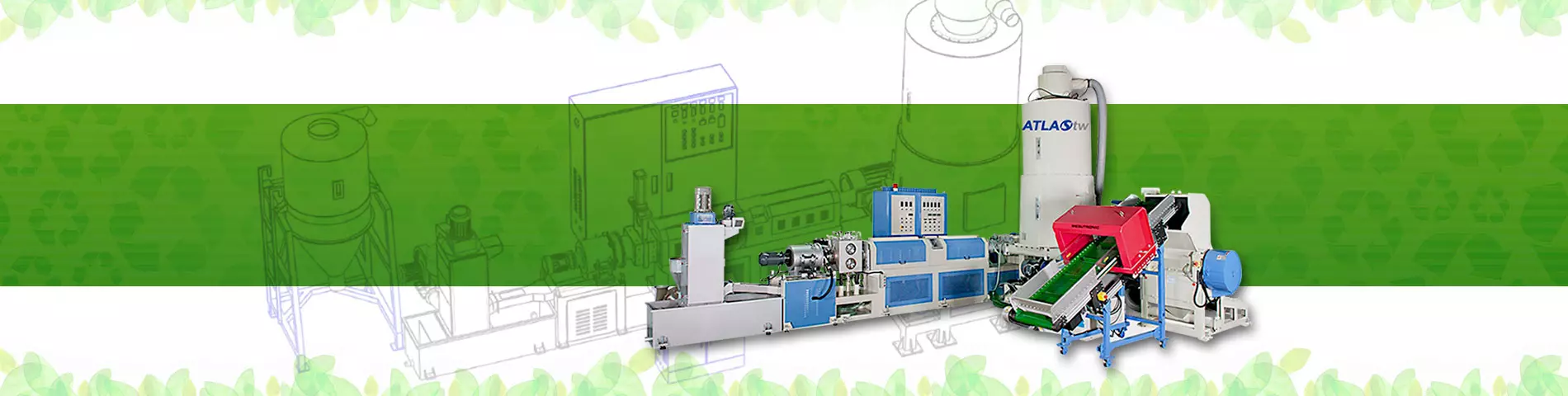 Alimentador lateral de tornillo WPF Reciclaje y peletización Máquina