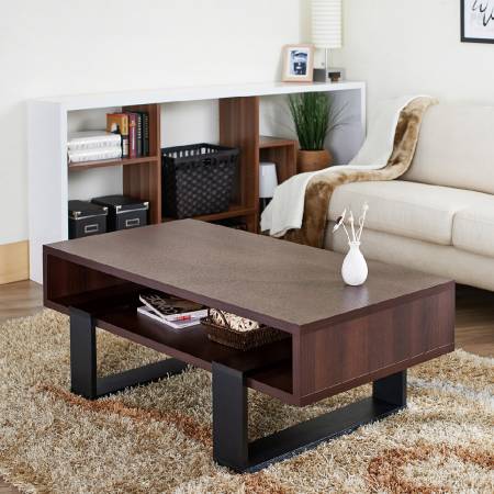 Spacious Solid Coffee Table - Japanese-style styling.