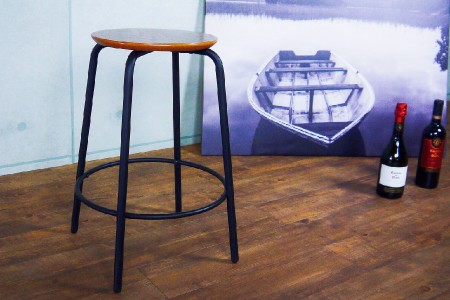 Wooden chairs, iron chairs, bottles