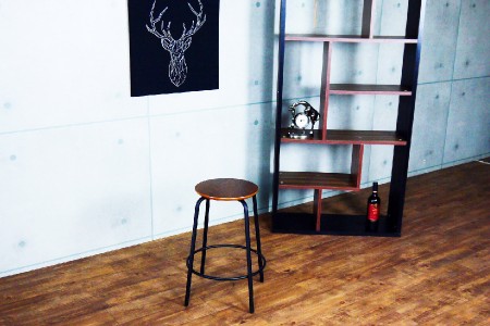 Bar chairs, furniture display, industrial style, paintings