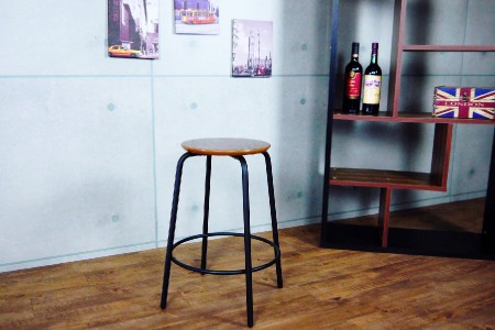 American style, industrial style chair, bookcase