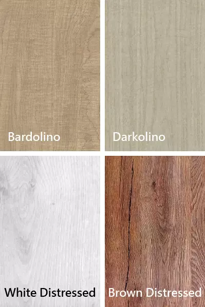 Bardolino、Darkolino、White Distressed、Brown Distressed