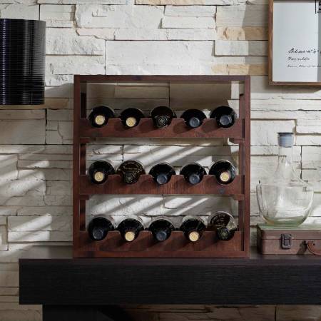 Grande étagère meuble à vin 8 bouteilles et support à verres