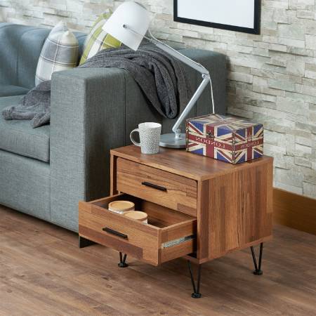 Brytyjski nowoczesny drewniany stolik boczny