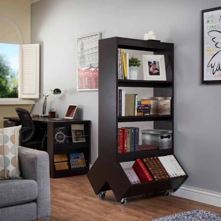 Leicht zu bewegendes Bücherregal mit großer Kapazität - Bewegliche Bücherregale, teilen Sie Ihre Lieblingsbücher oder Artikel mit Freunden.