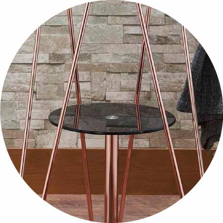 Untertisch im Glasdesign.