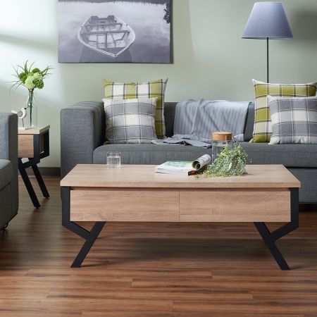 Moderne minimalistische houten salontafel