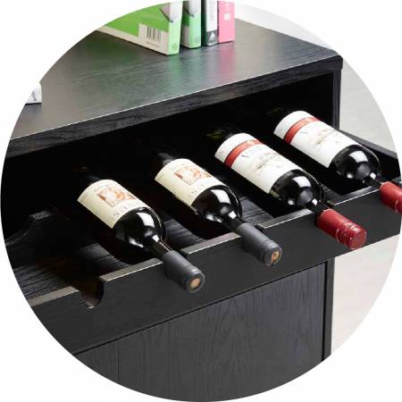 6 Área de colocação de garrafas de vinho com ranhuras.