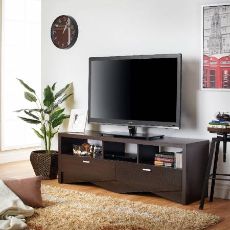 خزانة تلفزيون أنيقة ذات شكل هندسي مثلث - خزانة تلفزيون ذات شكل مثلث أنيق.