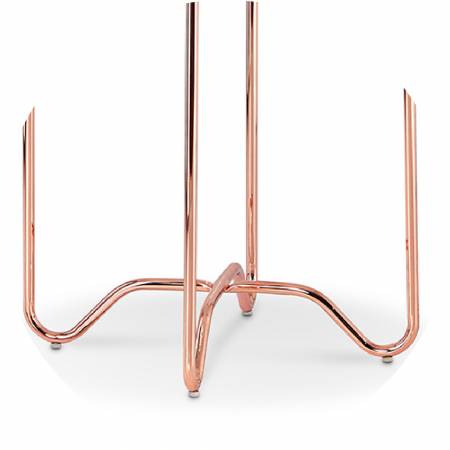 Pieds de table en or rose.