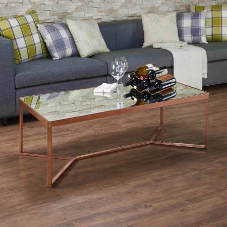 Mirror Surface Glass Coffee Table - we maintain accurate professional skill to make the metal surface smoothly
