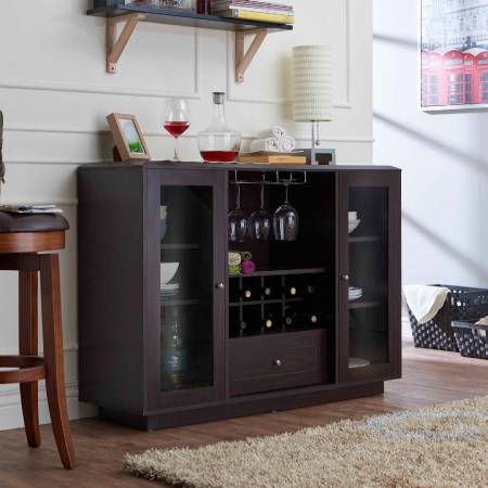 Wielofunkcyjna szafka na wino Village - Zróżnicowane szafki do przechowywania i wyświetlania.