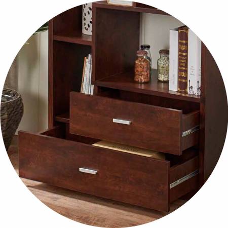 Конструкция с двухъярусными ящиками.