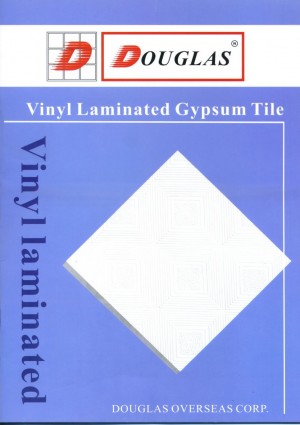 Vinyl laminated gypsum ceiling tile