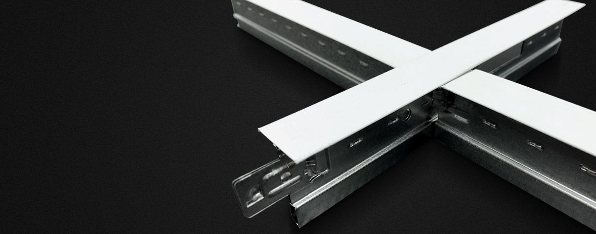 Ceiling Suspension Grid White but also Black line