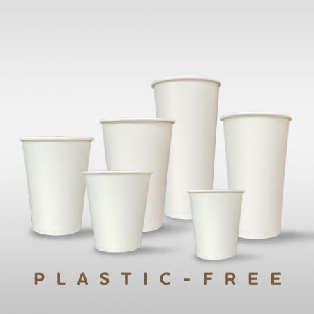 tazas de papel libres de plástico