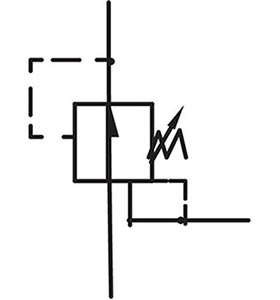 Símbolo gráfico - MGV- Válvula reductora de presión.