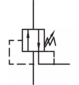 Símbolo Gráfico - MSV - Válvula Sequenciadora de Pressão.