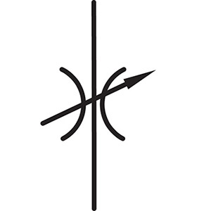 Grafický symbol - MTV - Škrticí ventil.