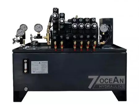 Mẫu bộ nguồn thủy lực, HPU này được thiết kế cho máy cán sóng hai mặt.