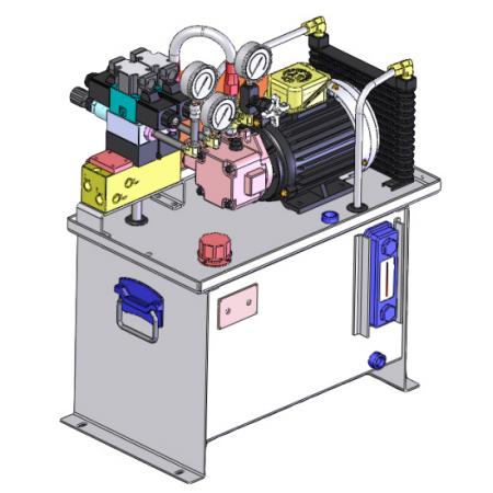 Seven Ocean Hydraulics Customized HPU - 2D Drawing.