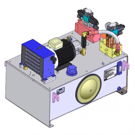 Seven Ocean Hydraulics Custom Hydraulic Power Unit - 2D Drawing.