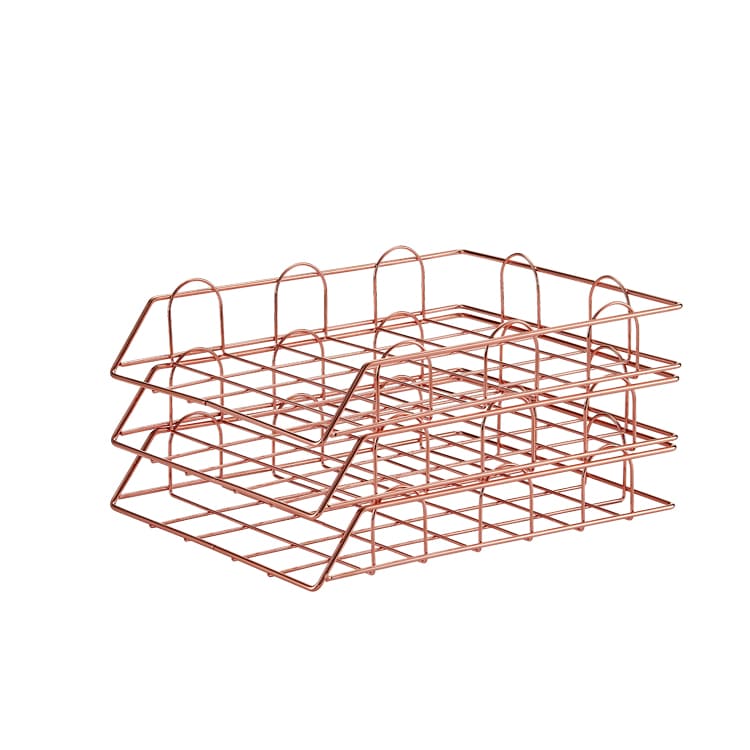 Rose Gold Paper Tray Ecofriendly school stationery and office