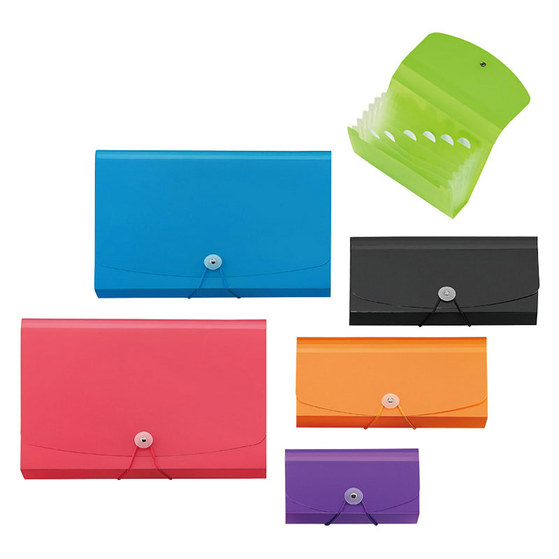 Document Folder A4 Compartment Folder File Organizer With Elastic Band And  Locking Button Organizer