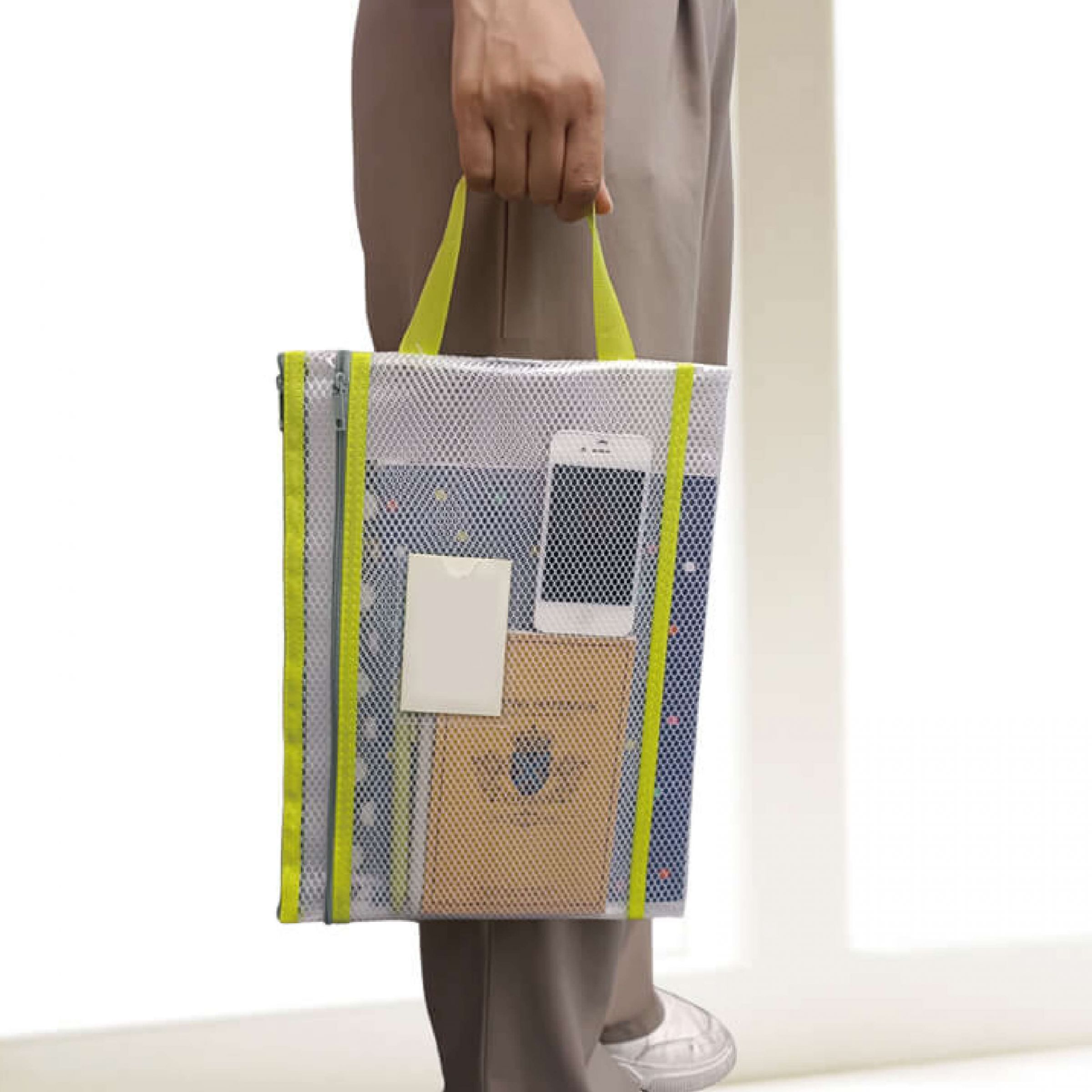EVA Mesh Bags with Double Pockets & Handle | Leos' OEM Manufacturing