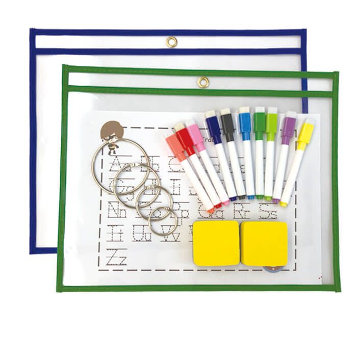 25 Pack Horizontal Dry Erase Pocket Kit Leading Manufacturer of