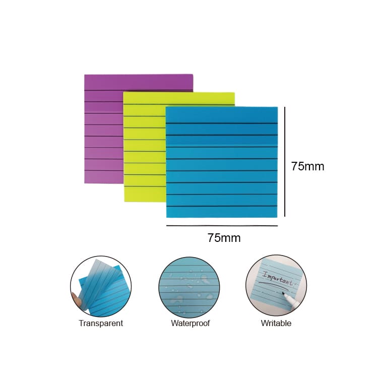 Transparent PET Sticky Notes OEM Manufacturer | Leos' Taiwan Factory