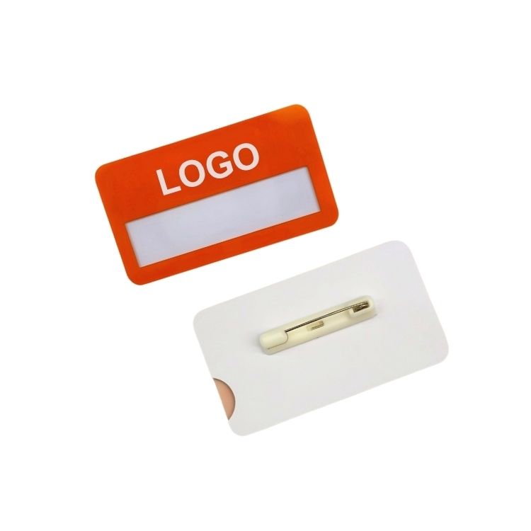 Pin Badge Rack Safety Pin Badge Holder | Clear Insert Name Tag - Leos' OEM