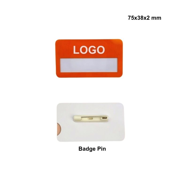 Pin Badge Rack Safety Pin Badge Holder | Clear Insert Name Tag - Leos' OEM