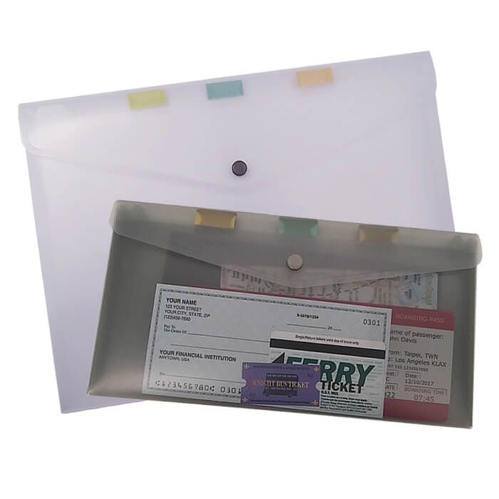 Secure Folder Envelope 3 Pocket Envelope Folders with Snap Button | Leos' OEM Manufacturer