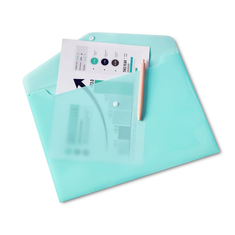 B4 Pastel Popper Wallet | Snap Document Folder - Leos' Taiwan OEM
