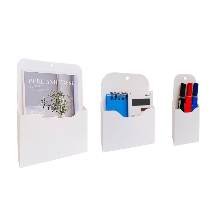 Porte-documents Magnétiques 3 Tailles – Blanc, Pour Bureau, Frigo, Tableau Blanc, Rangement Fournitures