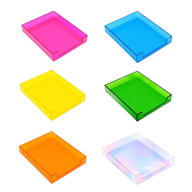 Colorful File Boxes Custom Acrylic File Box Manufacturer | Leos' OEM Desk Organizer Solutions