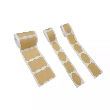 Kraft Label Sticker Roll - These blank kraft stickers are great for a variety of uses at home, school or in the office