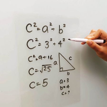 Autocollant de tableau blanc effaçable à sec transparent
