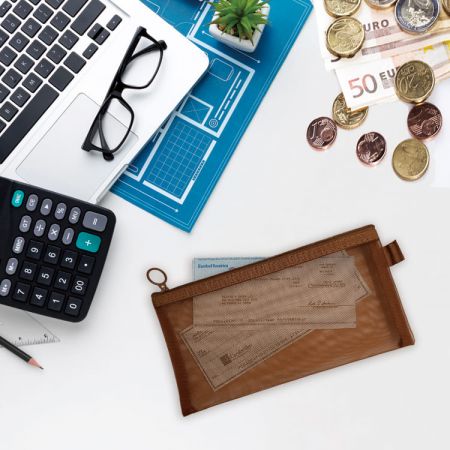 Сетчатый конверт на молнии