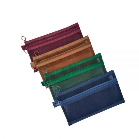 Сумка с двойным карманом из сетки с молнией