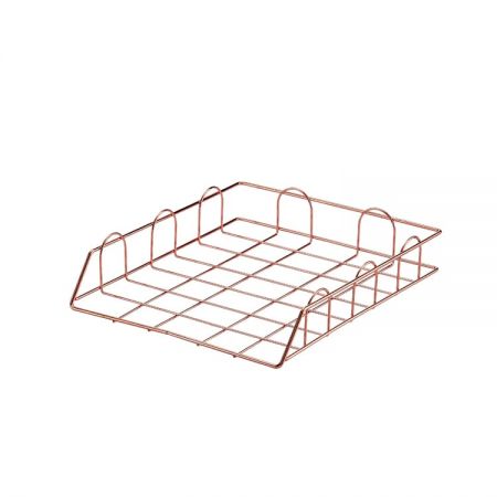 Rose Gold Paper Tray - Rose Gold Desk Tray Perfectionis Ideal for paper organization with flair