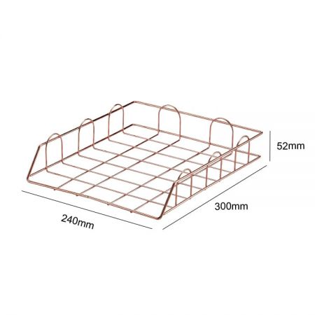 ローズゴールドメタルペーパーオーガナイザー